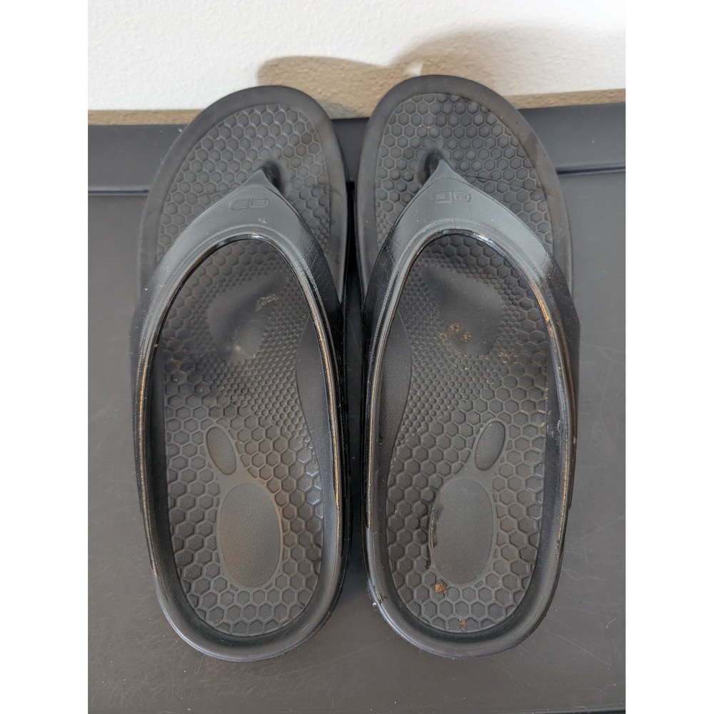 Spenco Fusion 2 Mens Size 10 Recovery Sandals Black Orthotic Flip Flops Summer